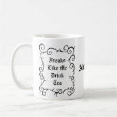 Goth Tea Drinker Individuelle Name Personalisierte Kaffeetasse (Links)