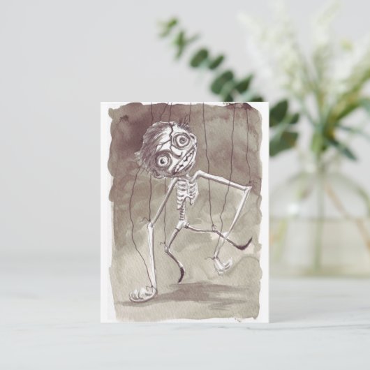 Goth Ugly Puppet Postkarte (Stehend Vorderseite)
