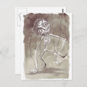 Goth Ugly Puppet Postkarte (Vorne/Hinten)