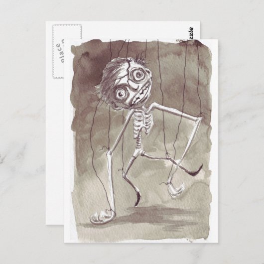 Goth Ugly Puppet Postkarte (Vorne/Hinten)