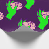 Goth valentine gruselige Hand des menschlichen Her Geschenkpapier (Ecke)