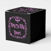 Goth Valentine Key für mein Herz rosa Geschenkschachtel (Vorderseite)