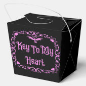 Goth Valentine Key To My Heart Pink Geschenkschachtel (Rückseite)