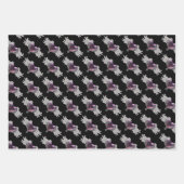 Goth Valentine Winged Hearts Geschenkpapier Set (Vorderseite 3)