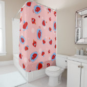 Goth valentines rosa heilige menschliche Herzen Duschvorhang (Beispiel)