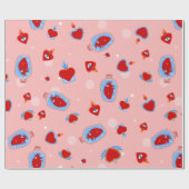 Goth valentines rosa heilige menschliche Herzen Geschenkpapier (Flach)