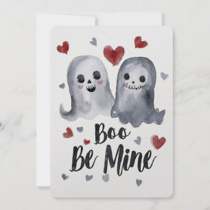 Goth Valentinstag-Geister mit Herzen Feiertagskarte