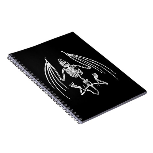 Goth Vampire Bat Bones Notebook Notizblock (Rechte Seite)