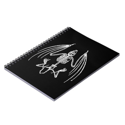 Goth Vampire Bat Bones Notebook Notizblock (Linke Seite)
