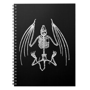 Goth Vampire Bat Bones Notebook Notizblock