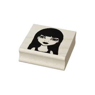 Goth Vampire Cartoon Zeichn Gummistempel