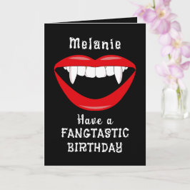 Goth Vampire Fangs Geburtstagkarte Karte