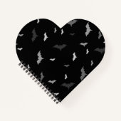 Goth Vampire Fledermäuse Herzform Spiral Notebook Notizblock (Vorderseite)