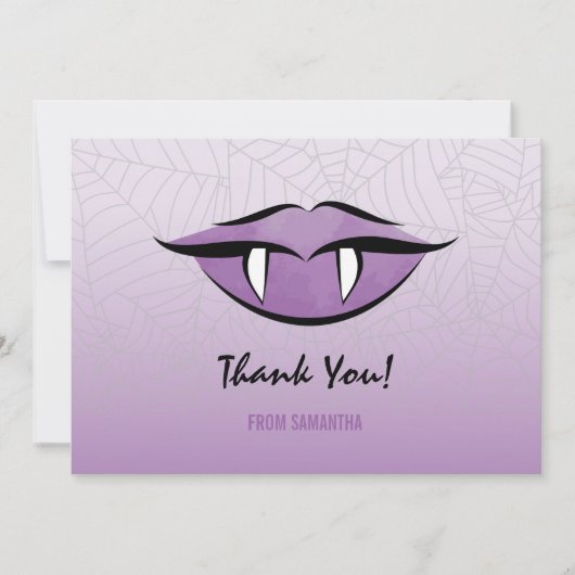 Goth Vampire Lips Danke Karte (Vorderseite)