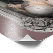 Goth Vampiress in Window Frame Fotodruck (Ecke)