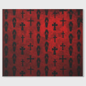 Goth Vampirs-Sarg-Geschenk-Verpackung Geschenkpapier (Flach)