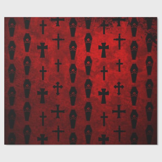 Goth Vampirs-Sarg-Geschenk-Verpackung Geschenkpapier (Flach)