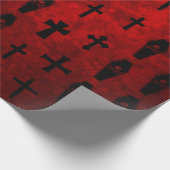 Goth Vampirs-Sarg-Geschenk-Verpackung Geschenkpapier (Ecke)