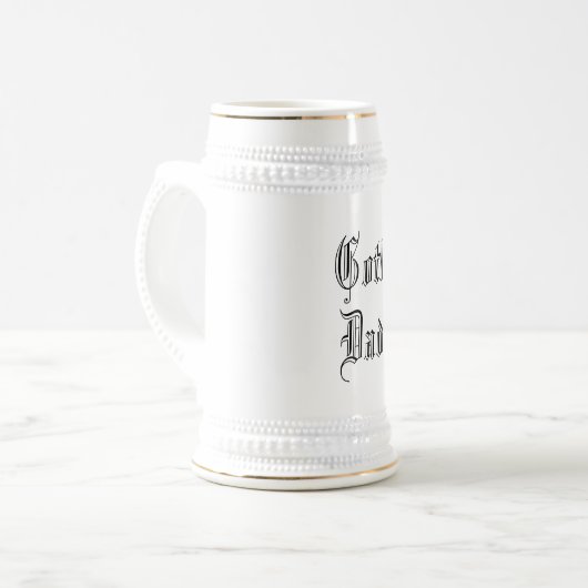 Goth Vater Beer Stein Bierglas (Vorderseite Links)