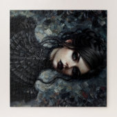 Goth Viktorianische Weibchen in Black Puzzle (Horizontal)