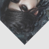 Goth Viktorianische Weibchen in Black Seidenpapier (Ausschnitt)