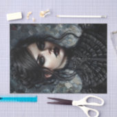 Goth Viktorianische Weibchen in Black Seidenpapier (Handwerk)