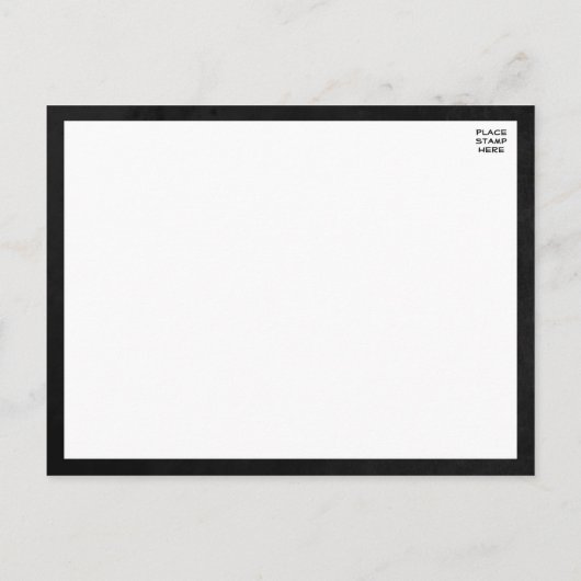 Goth Vintag Black Chalkboard Brautparty Postkarte (Rückseite)