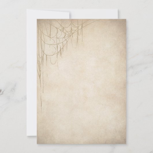 Goth Vintages erwachsenes Halloween-Party Einladung (Rückseite)