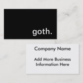 Goth Visitenkarte (Vorne/Hinten)