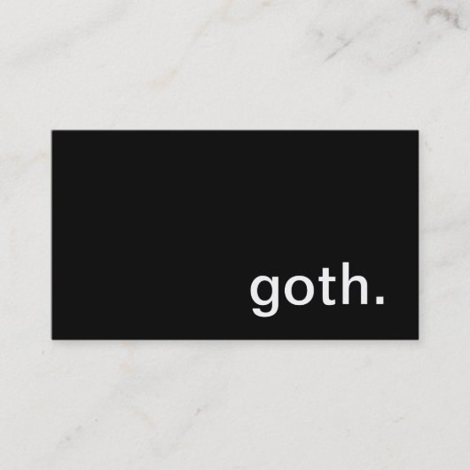 Goth Visitenkarte (Vorderseite)