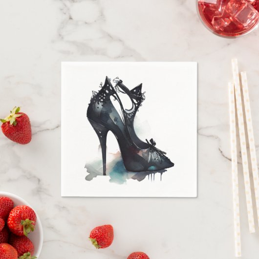 Goth Vogue | Aquamariner Splash und Stiletto High  Serviette (Beispiel)