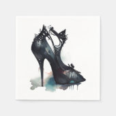 Goth Vogue | Aquamariner Splash und Stiletto High  Serviette (Vorderseite)