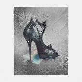 Goth Vogue Grunge | Aquamarine Splash Stiletto Hig Fleecedecke (Vorderseite)