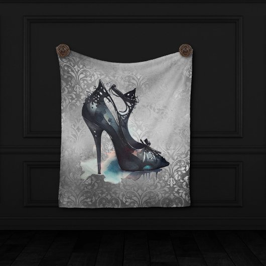 Goth Vogue Grunge | Aquamarine Splash Stiletto Hig Fleecedecke