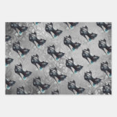 Goth Vogue Grunge | Aquamarine Splash Stiletto Hig Geschenkpapier Set (Vorderseite 3)