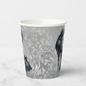 Goth Vogue Grunge | Aquamarine Splash Stiletto Hig Pappbecher (Links)