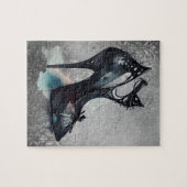 Goth Vogue Grunge | Aquamarine Splash Stiletto Hig Puzzle (Horizontal)