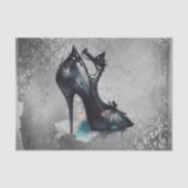 Goth Vogue Grunge | Aquamarine Splash Stiletto Hig Seidenpapier (Vorderseite)