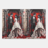 Goth Wedding Couple Geschenkpapier Set (Vorderseite)