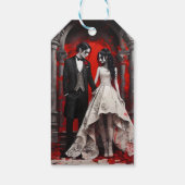 Goth Wedding Couple Verlassen der Kirche Geschenkanhänger (Rückseite)