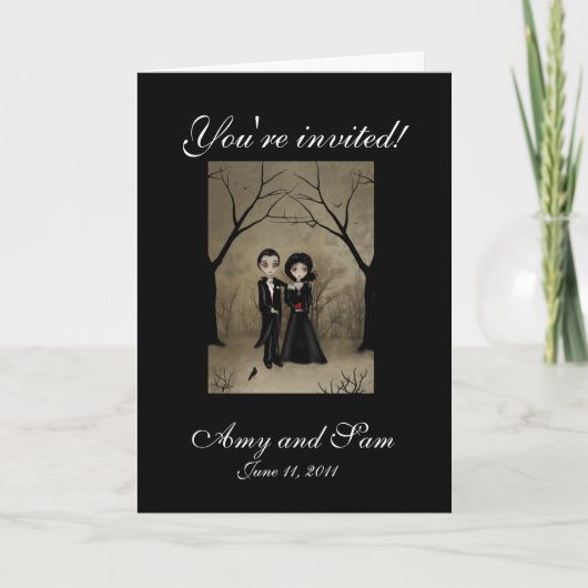Goth Wedding Einladung (Vorderseite)