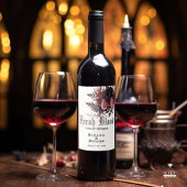 Goth Wedding Fresh Blood Red Wine Weinetikett