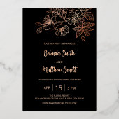 Goth Wedding Photo Folieneinladung (Rückseite)