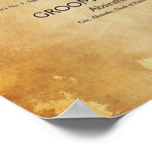 Goth Wedding Signature Cocktail Signature Hallowee Poster (Ecke)