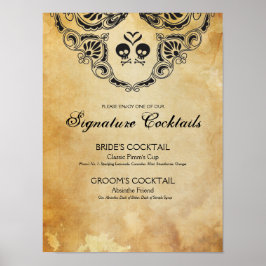 Goth Wedding Signature Cocktail Signature Hallowee Poster