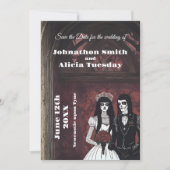 Goth Wedding Stationery Gothic Dark Moody Save The Date (Vorderseite)