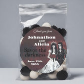 Goth Wedding Sticker Gefallen Label bevorzugt