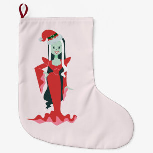 goth weihnachten horror weihnachtsmann vampir frau großer weihnachtsstrumpf