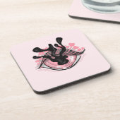 Goth Weird Pink Eye Creepy Horror Magical Hexe Getränkeuntersetzer (Linke Seite)