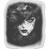 Goth Woman Aufkleber (Vorderseite)